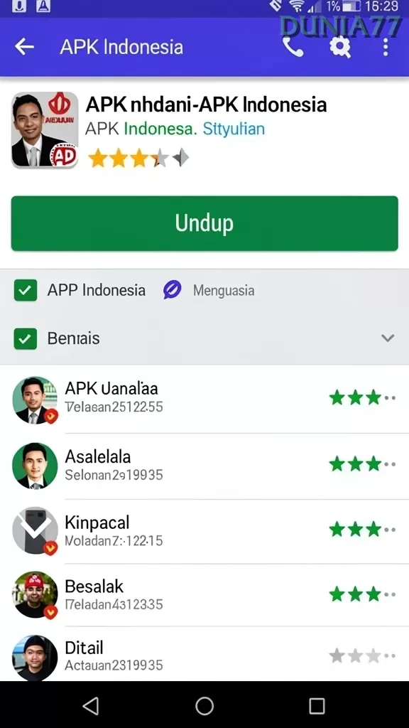 Sistem Pembayaran dunia77 screenshot